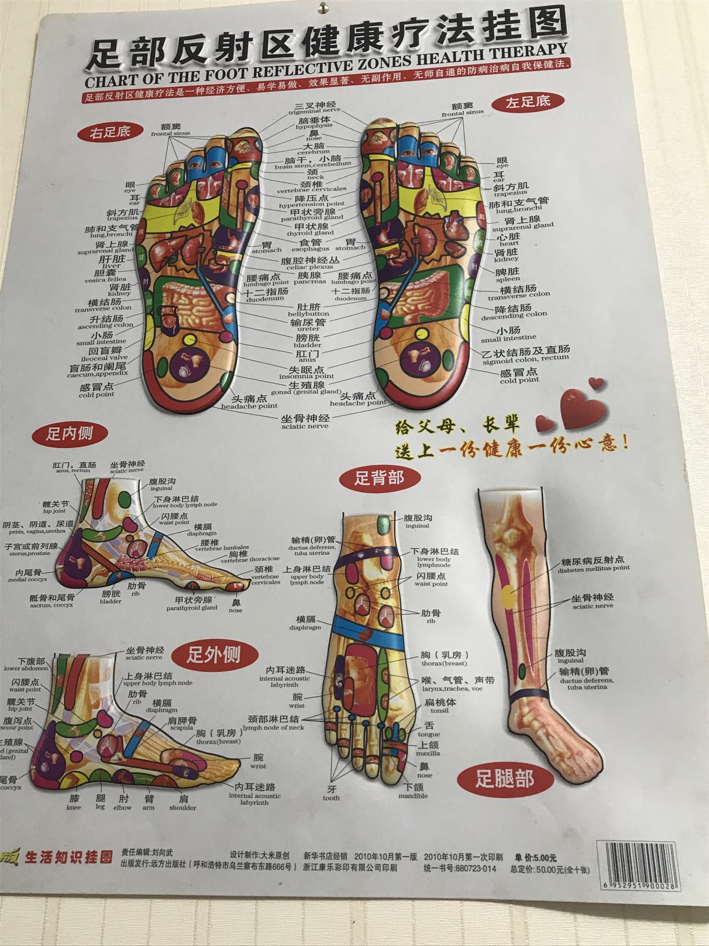 足部反射区健康疗法图.
