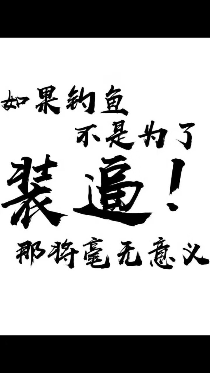 如果钓鱼不是为了装逼!那将毫无意义. 2月前