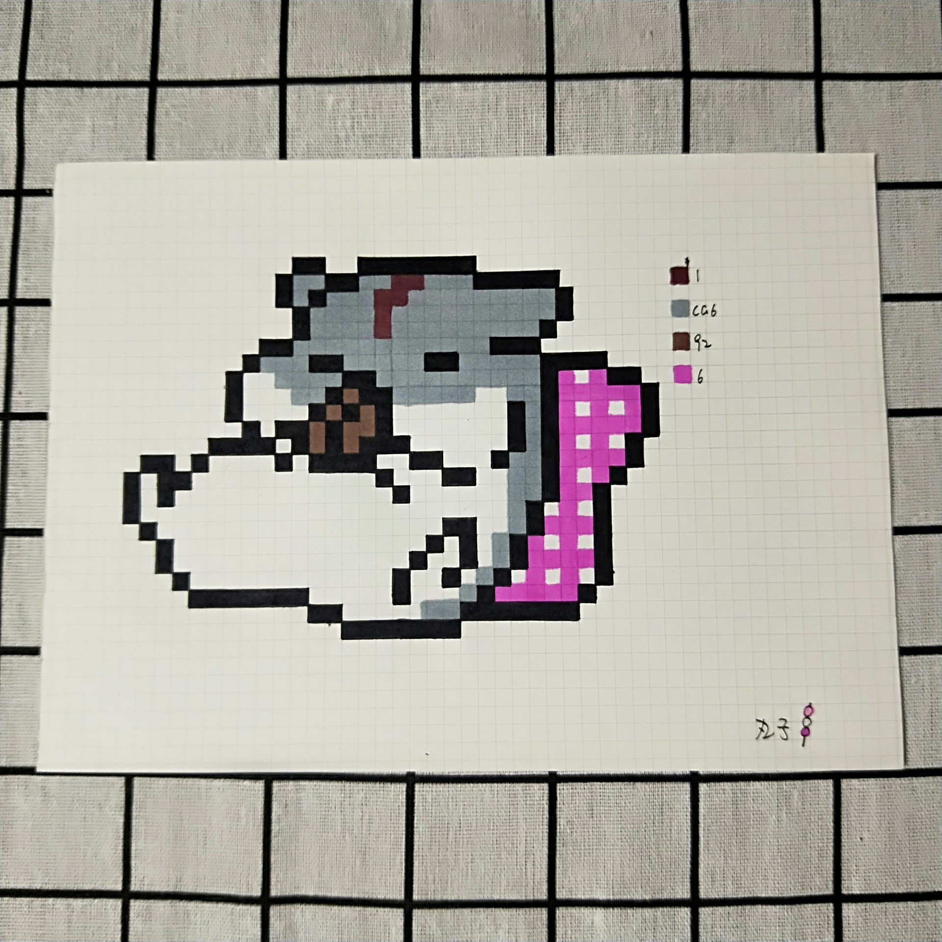 小仓鼠 #可爱 #像素画 今日份像素画04表示才刚画好就过来给你们发