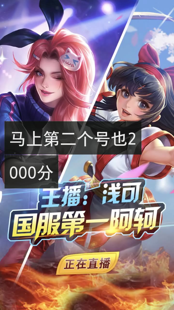 王者荣耀浅可【国服阿轲】的快手直播