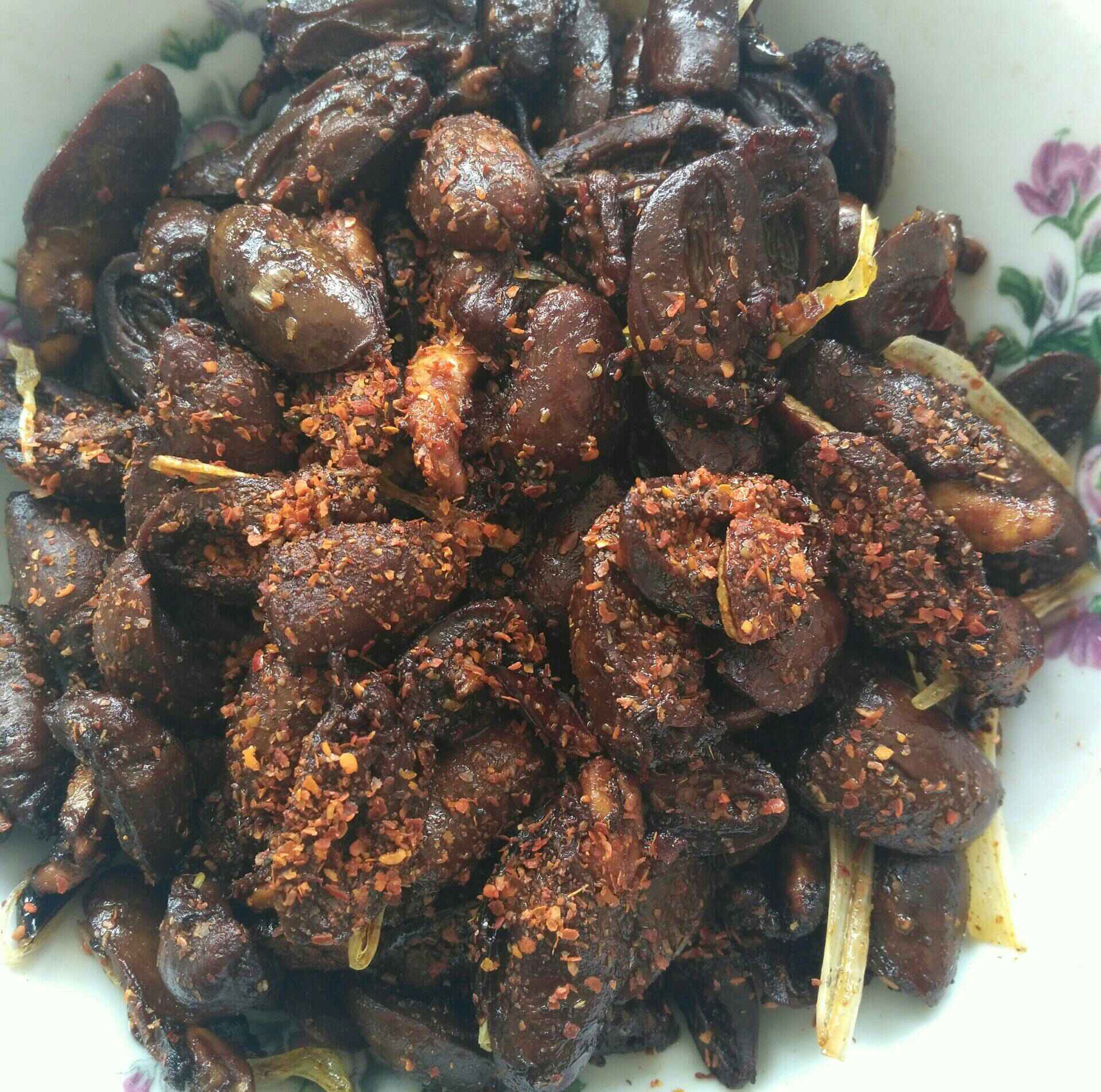 自己做的干煸鸡心,喜欢的朋友给个双击!