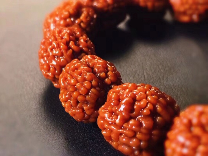 【纯血一代麦穗盘龙纹手持】霸气尺寸16 姜黄皮铁籽 龙脊突出连贯,瓣