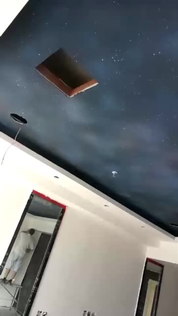 艺术涂料星空顶效果.