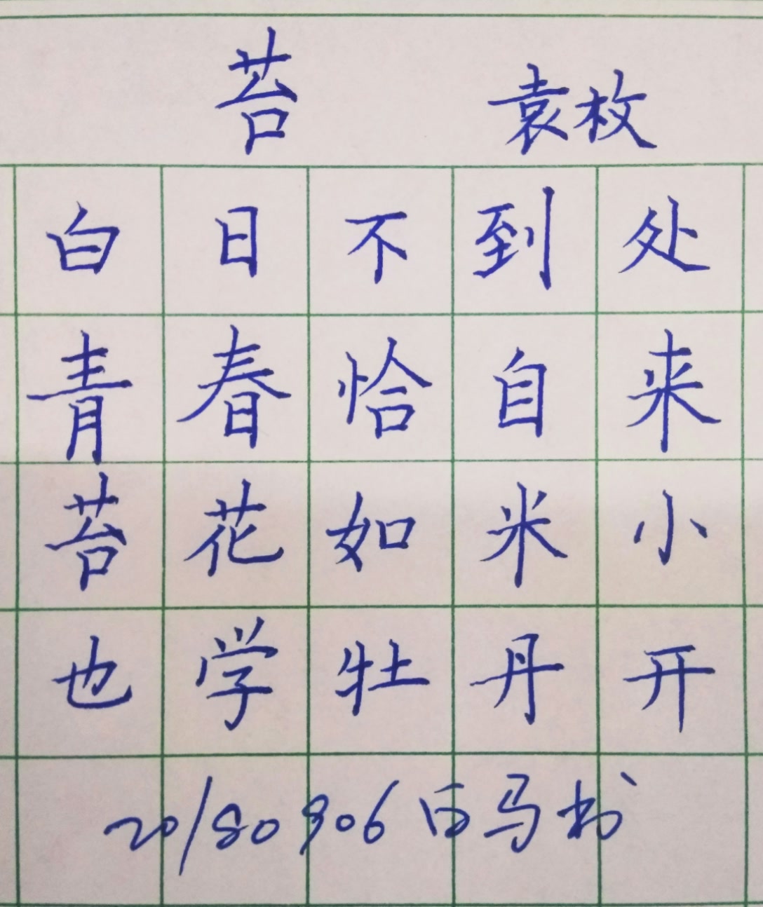 白马硬笔书法的主页-快手直播