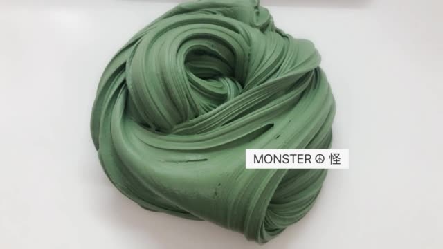 黄油泥##史莱姆#  绿油泥  放学了!