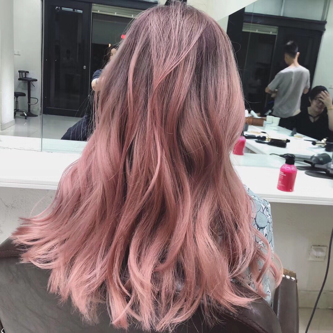 balayage 画染风格  姬胡桃发色渐变浅粉色 74       赞