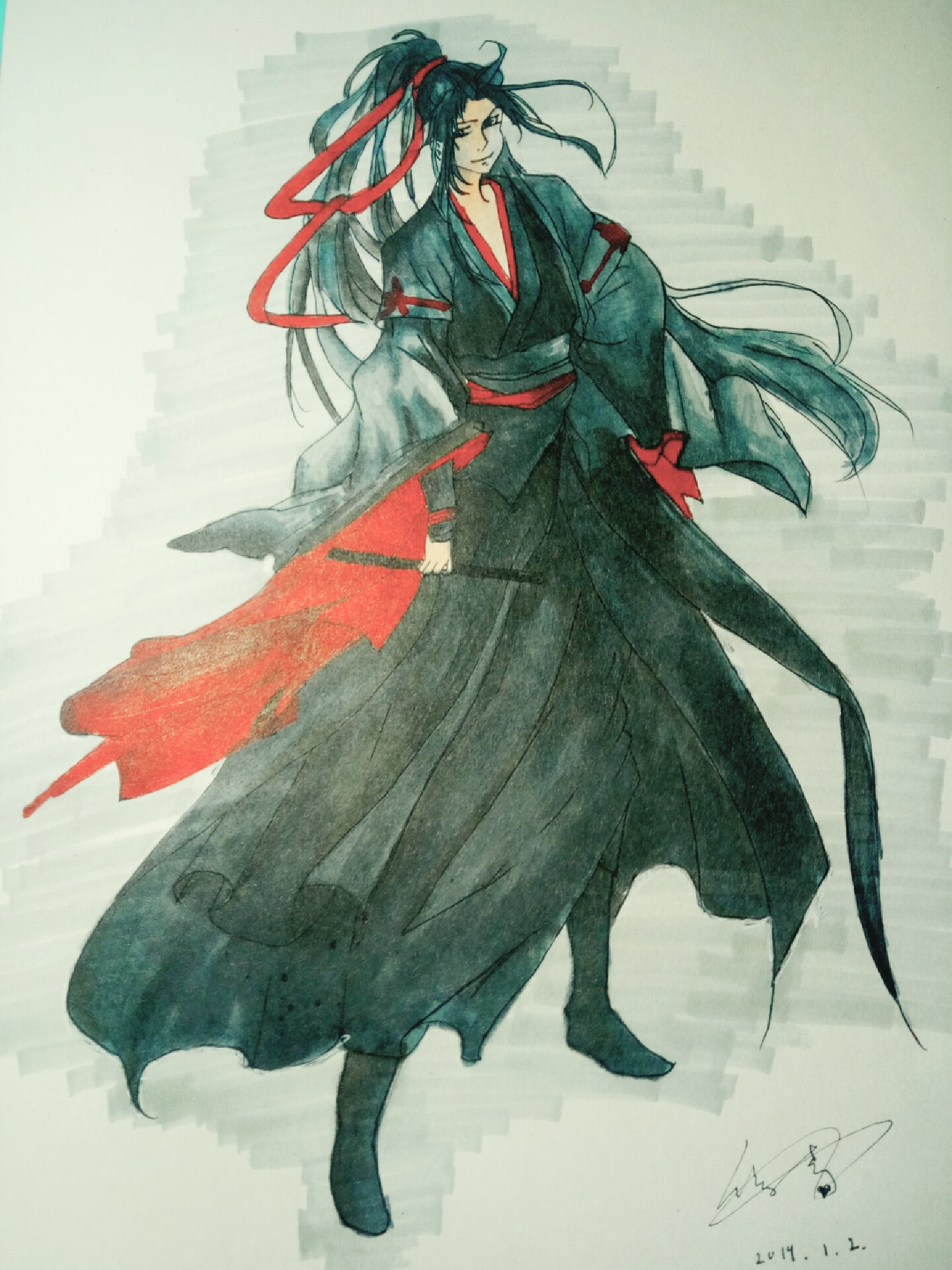 魏无羡的衣服和头发超级超级超级难画! 4天前