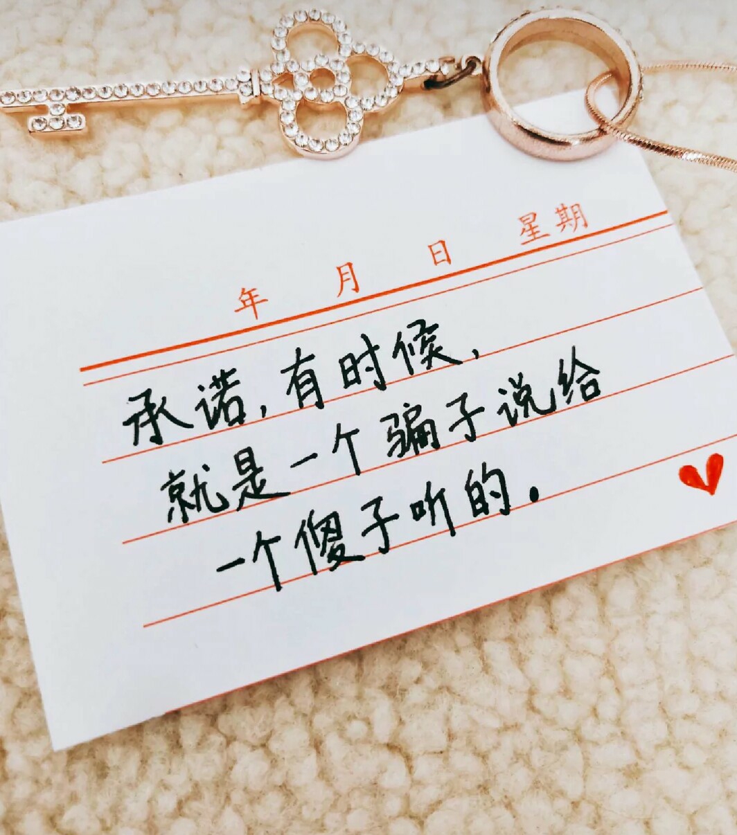 承诺有时候,就是一个骗子说给一个傻子听的! 14小时前