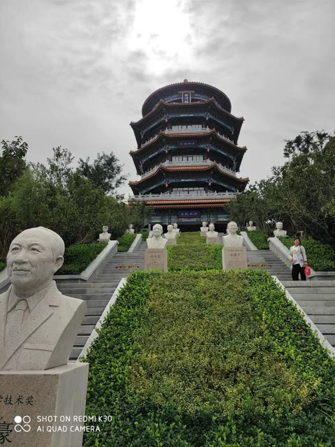 中国玫瑰之都平阴县城黄河楼一景 #旅游景点.